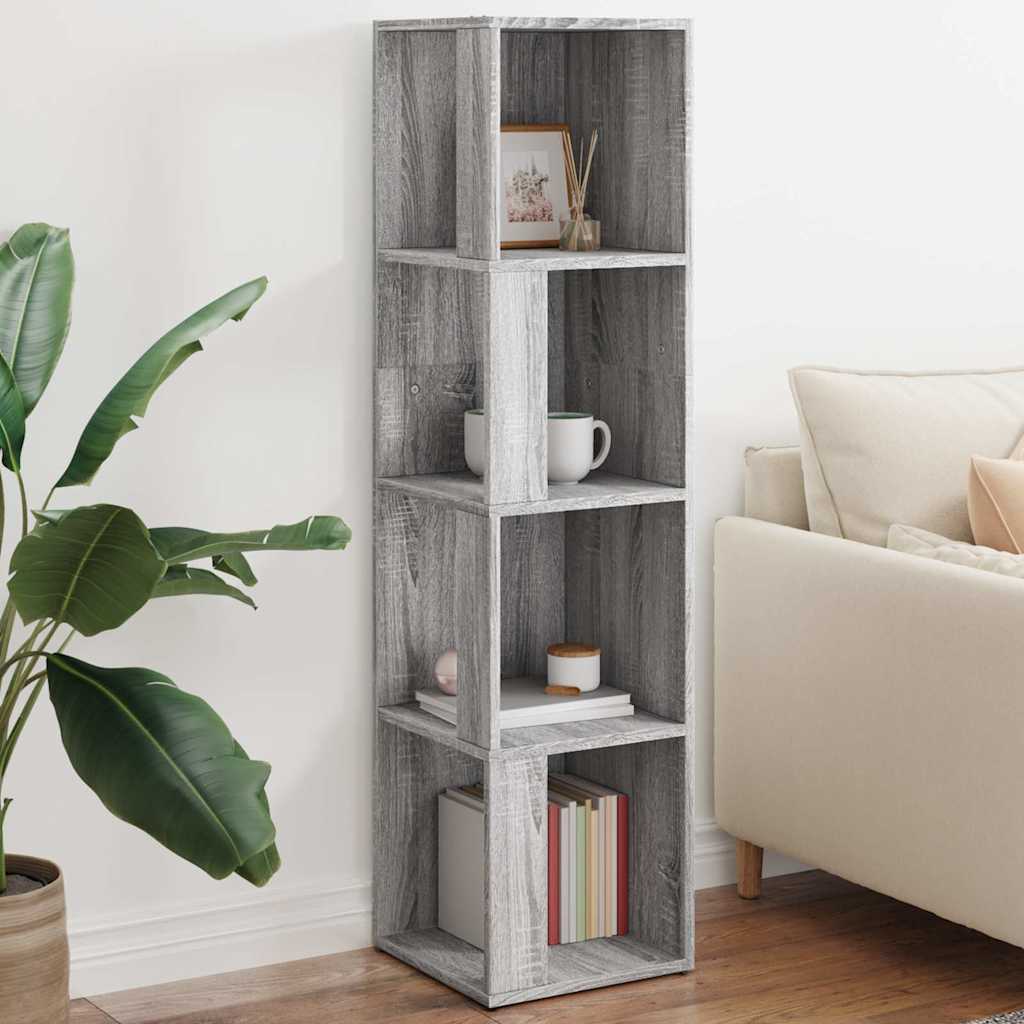 Vidaxl hoekkast 33x33x132 cm bewerkt hout grijs sonoma eikenkleurig