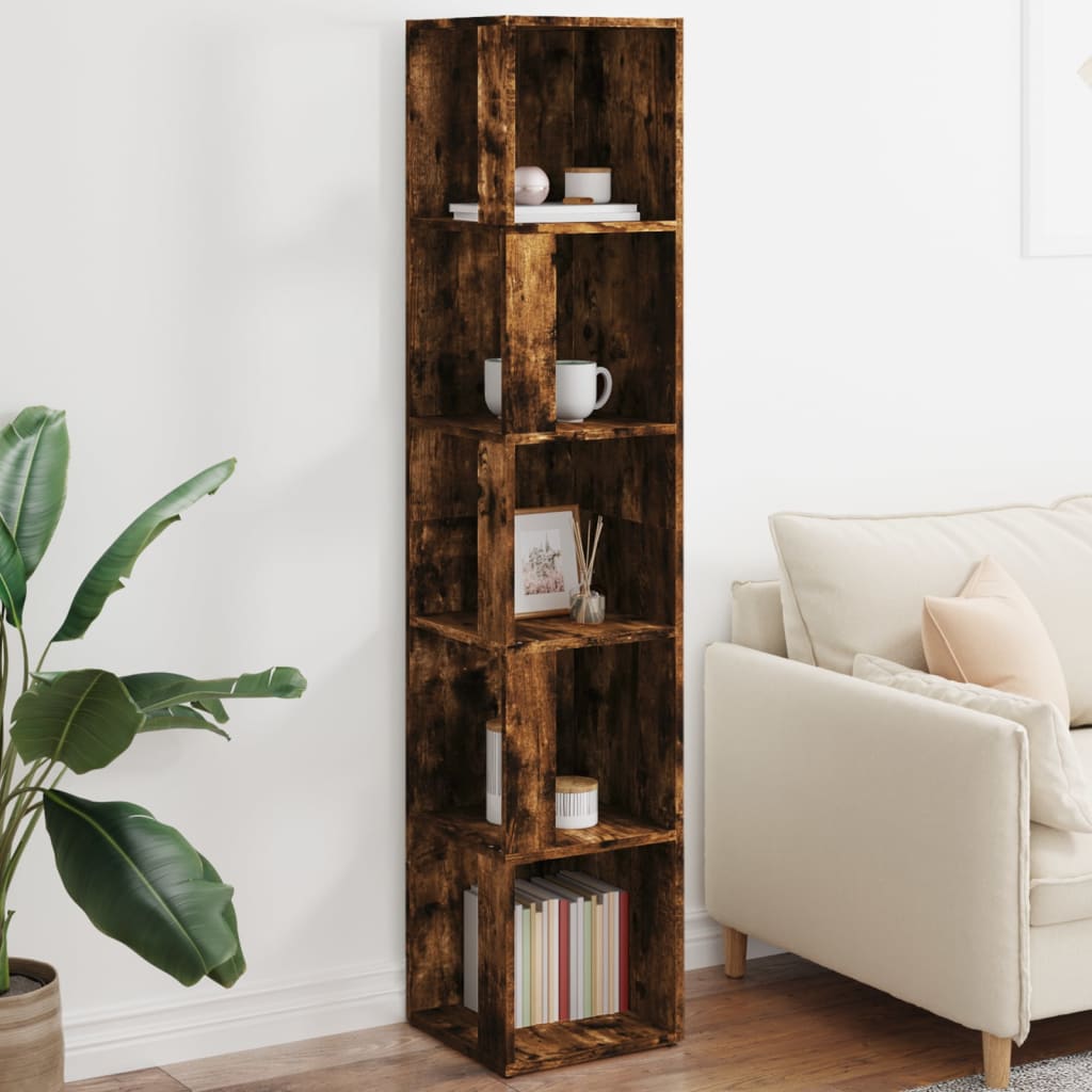 Vidaxl hoekkast 33x33x164,5 cm bewerkt hout gerookt eikenkleurig