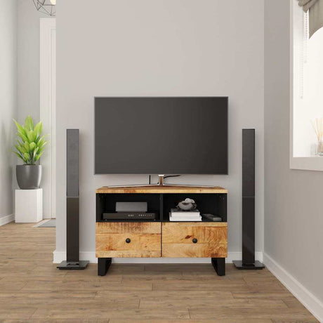 Vidaxl tv-meubel 70x33x46 cm massief mangohout