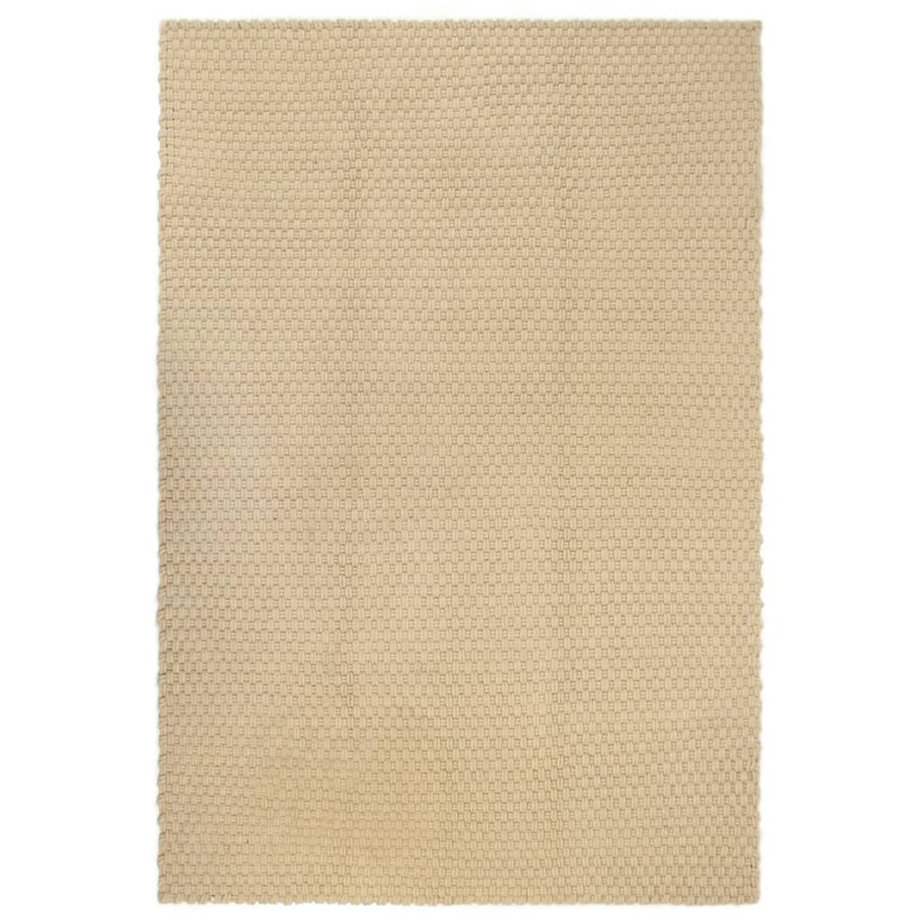 Vidaxl Teppich rechteckig 80x160 cm Baumwoll Natural