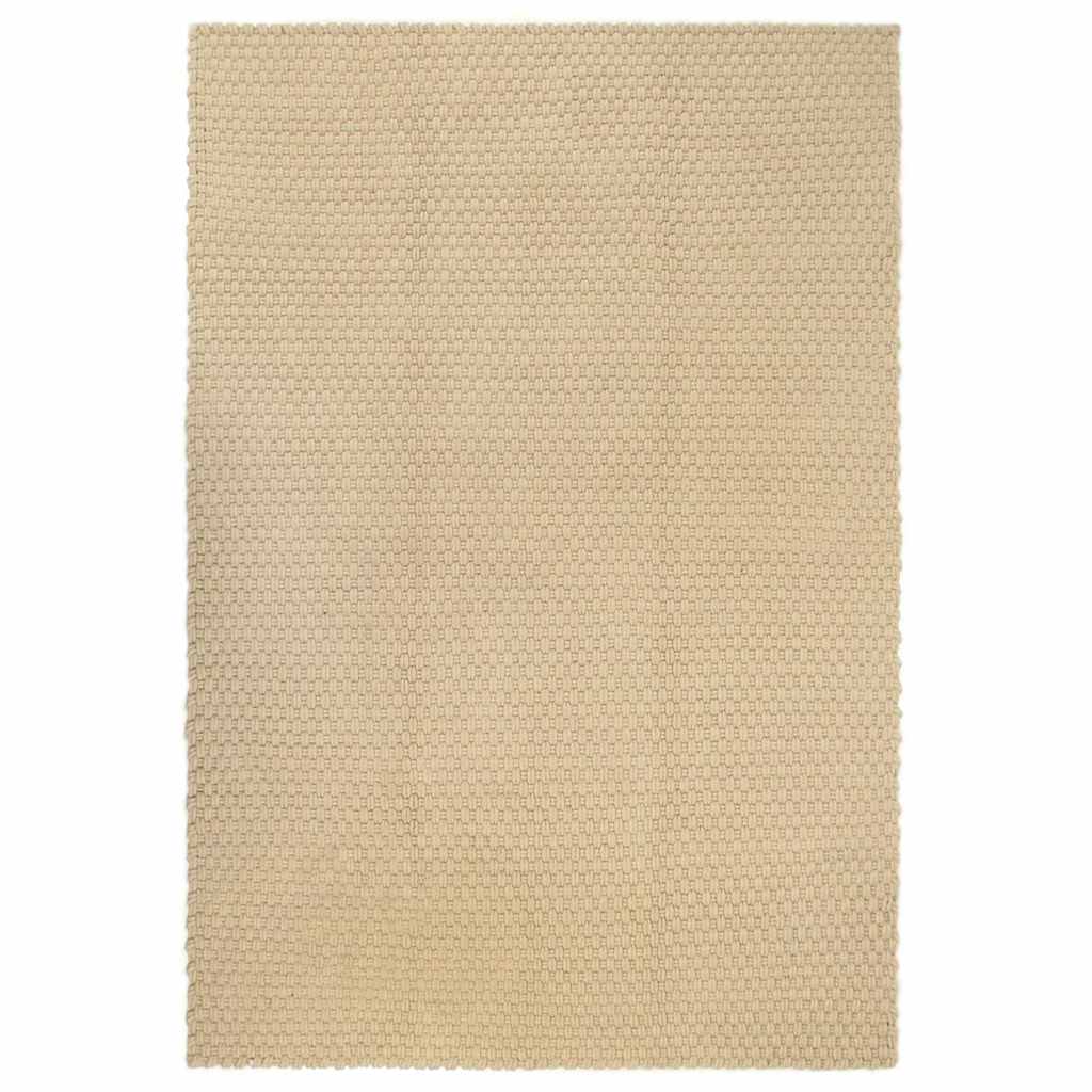 Vidaxl vloerkleed rechthoekig 160x230 cm katoen naturel