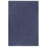 Vidaxl vloerkleed rechthoekig 120x180 cm katoen marineblauw