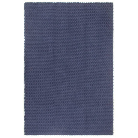 Vidaxl vloerkleed rechthoekig 160x230 cm katoen marineblauw