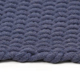 Vidaxl vloerkleed rechthoekig 160x230 cm katoen marineblauw