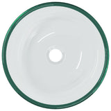 Vidaxl wasbak 35x12 cm gehard glas transparant