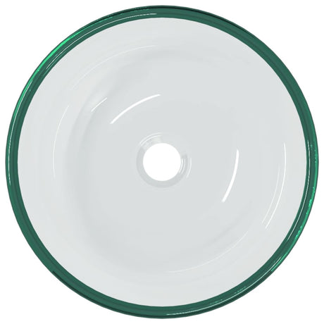Vidaxl wasbak 35x12 cm gehard glas transparant