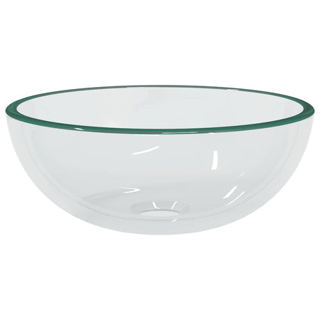Vidaxl wasbak 30x12 cm gehard glas transparant