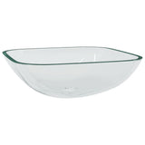 Vidaxl wasbak 42x42x14 cm glas transparant