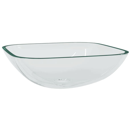 Vidaxl wasbak 42x42x14 cm glas transparant