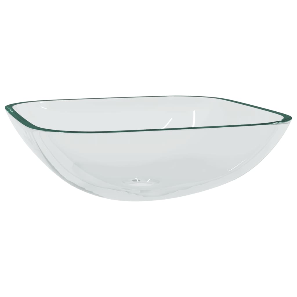 Vidaxl Washbasin 42x42x14 cm glass transparent