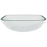 Vidaxl wasbak 42x42x14 cm glas transparant