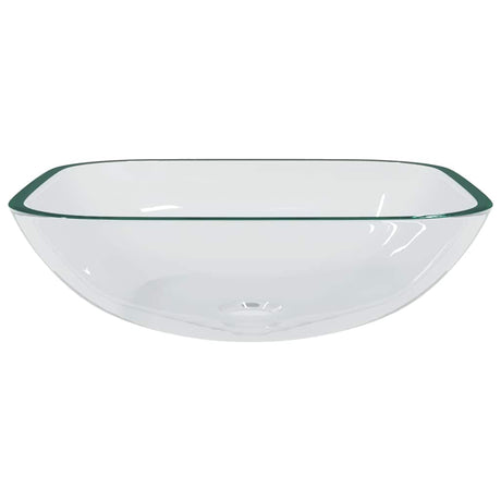 Vidaxl wasbak 42x42x14 cm glas transparant