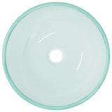 Vidaxl wasbak 35x12 cm gehard glas mat