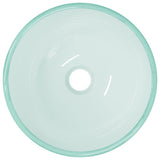 Vidaxl wasbak 30x12 cm gehard glas mat