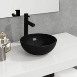 Vidaxl lavabo de 30x12 cm en verre trempé noir