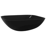 Vidaxl Washbasin 42x42x14 cm glass black