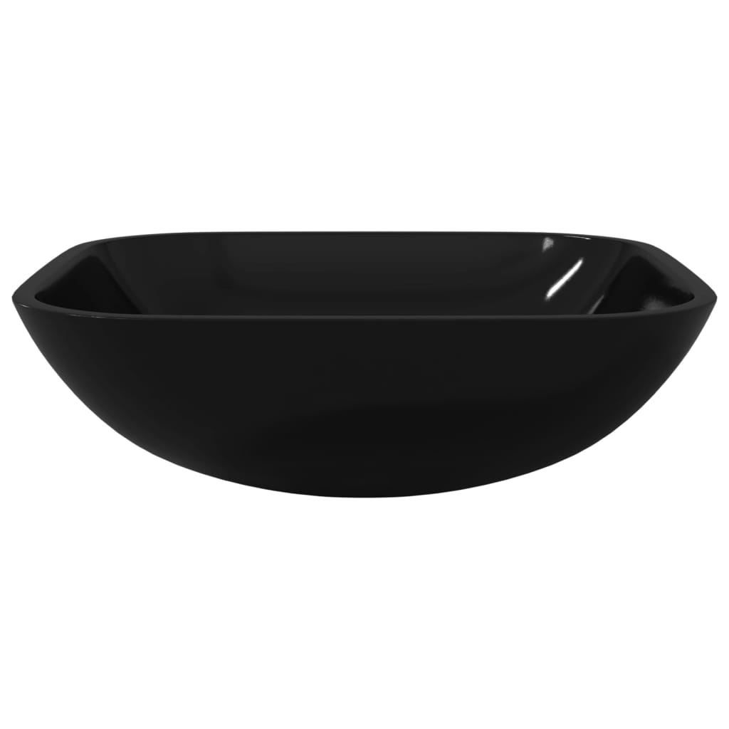 Vidaxl Washbasin 42x42x14 cm glass black