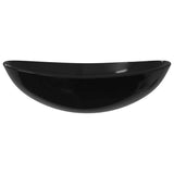 Vidaxl Washbasin 54.5x35x15.5 cm Tempered glass black