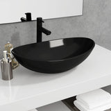 Vidaxl Washbasin 54.5x35x15.5 cm Tempered glass black