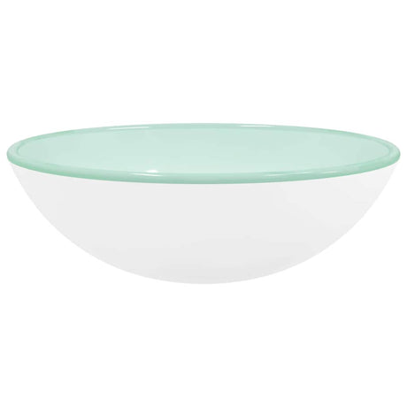 Vidaxl wasbak 42x14 cm gehard glas wit