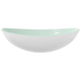 Vidaxl wasbak 54,5x35x15,5 cm gehard glas wit