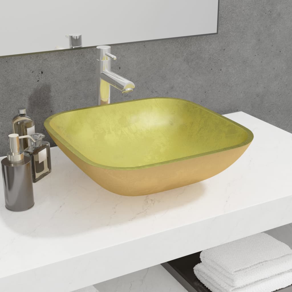 Vidaxl Washbasin 42x42x14 cm in vetro colorato