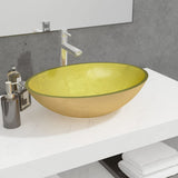 Vidaxl Washbasin 50x37x14 cm glass gullfarget