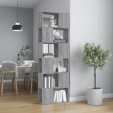 Vidaxl boekenkast kamerscherm 60x24x186 cm grijs sonoma eiken