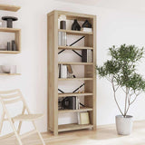Vidaxl boekenkast met 7 schappen 80x30x200 cm massief acaciahout