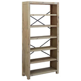 Vidaxl boekenkast met 6 schappen 80x30x170 cm massief acaciahout