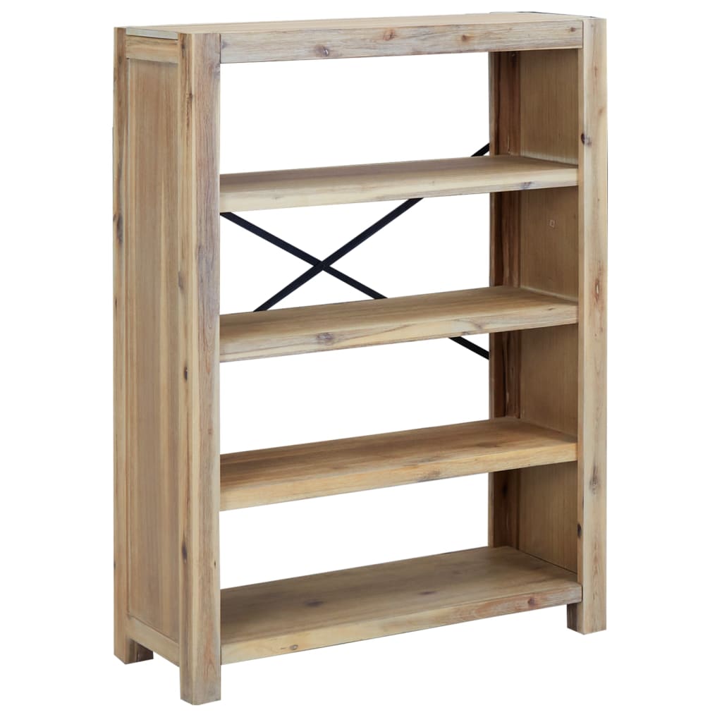 Vidaxl boekenkast met 4 schappen 80x30x110 cm massief acaciahout
