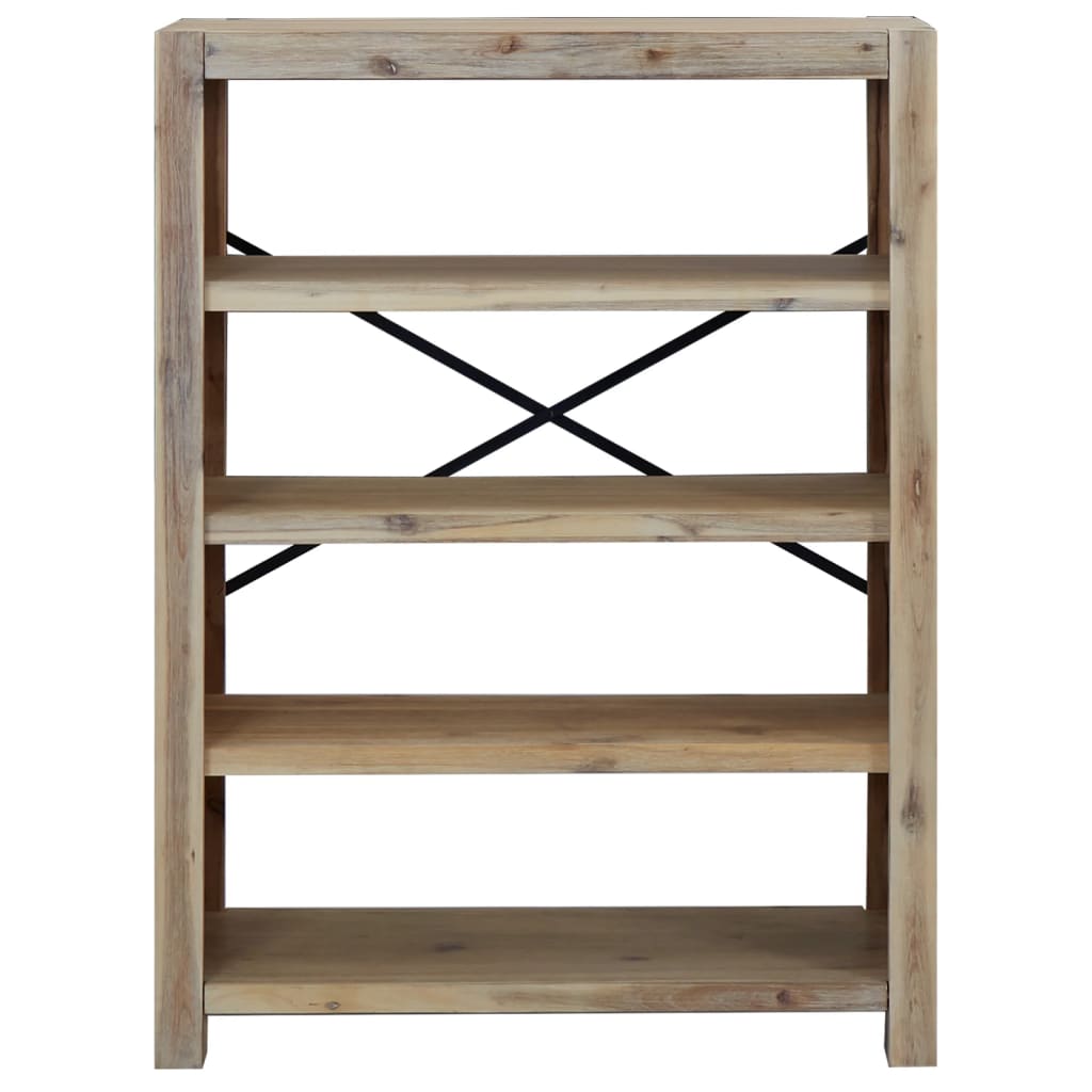 Vidaxl boekenkast met 4 schappen 80x30x110 cm massief acaciahout
