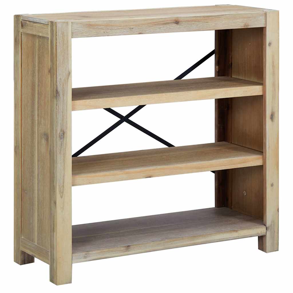 Vidaxl boekenkast met 3 schappen 80x30x80 cm massief acaciahout