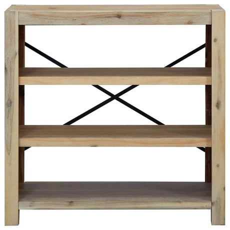 Vidaxl boekenkast met 3 schappen 80x30x80 cm massief acaciahout