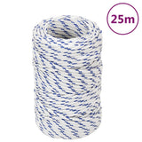 Corde de bateau vidaxl 2 mm 25 m de polypropène blanc