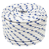 Corde à démarrage Vidaxl 14 mm 25 m de polypropylène blanc