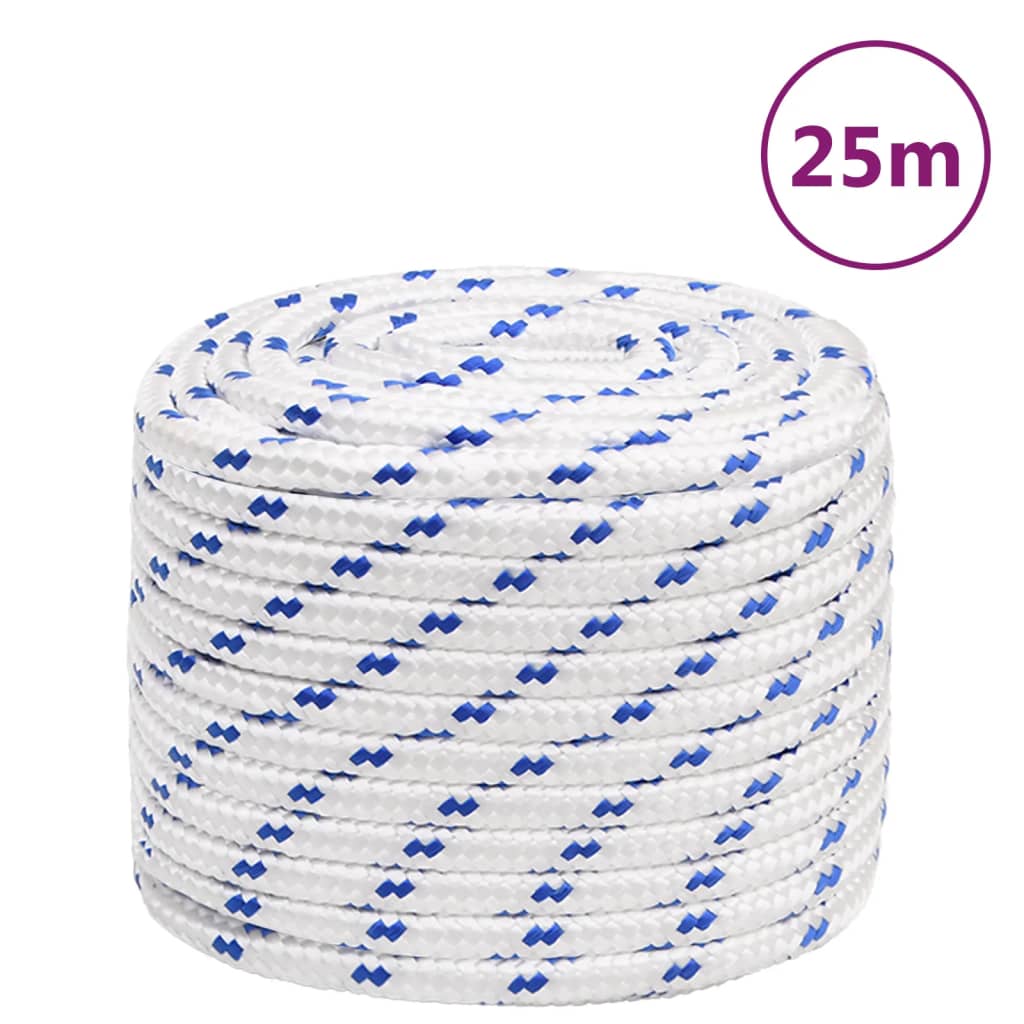 Vidaxl Boot Rope 18 mm 25 m polypropylenhvit