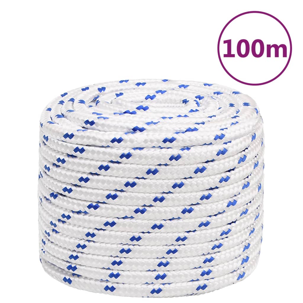 Corde à démarrage Vidaxl 18 mm 100 m de polypropylène blanc