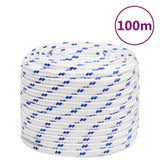 Corde à démarrage Vidaxl 18 mm 100 m de polypropylène blanc