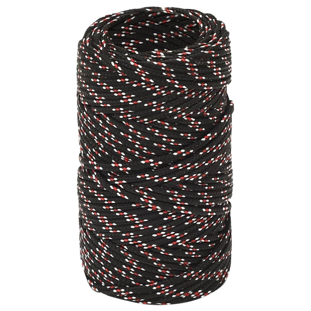 Vidaxl Boot Rope 2 mm 100 m de polipropileno negro