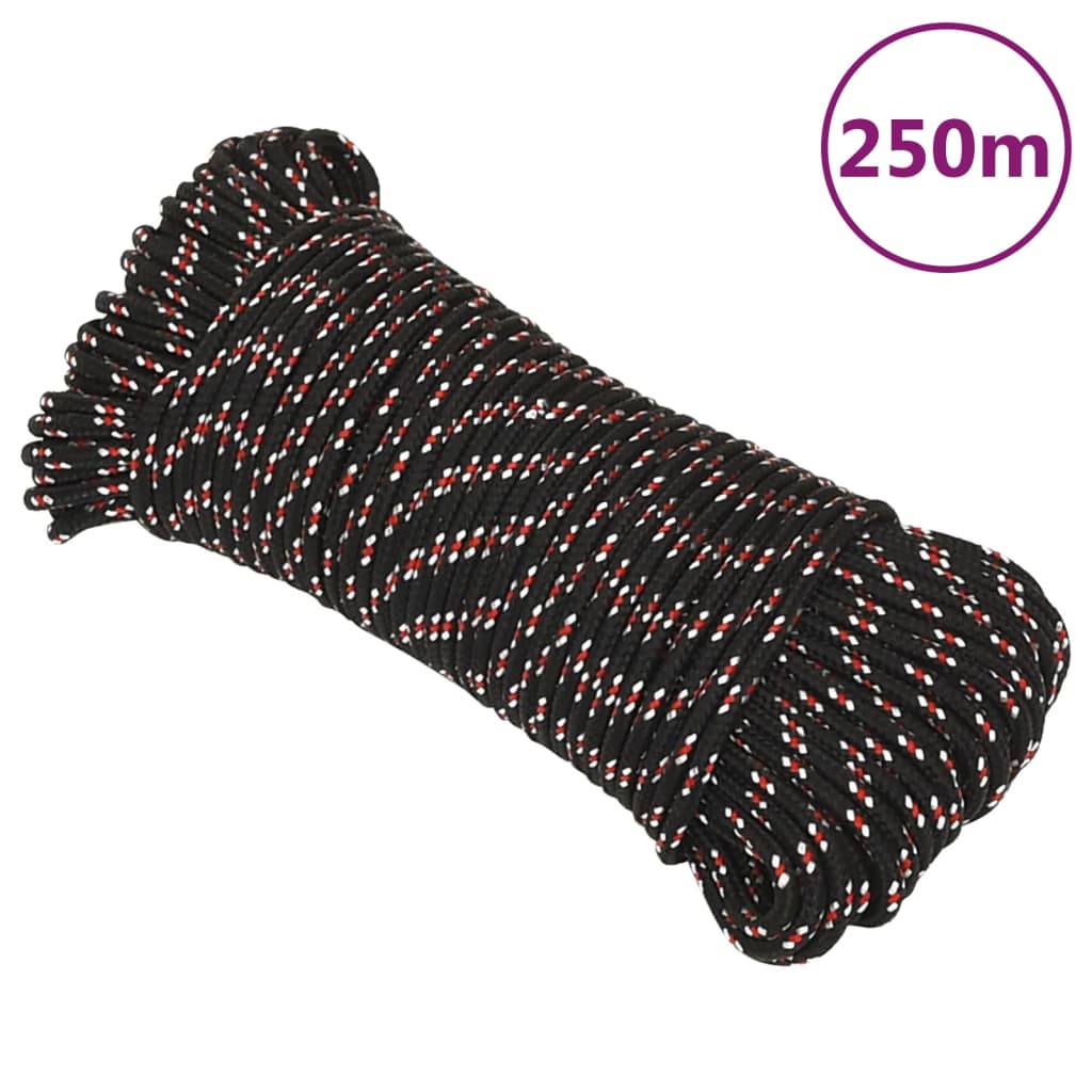 Vidaxl Boot Rope 3 mm 250 m polipropileno negro