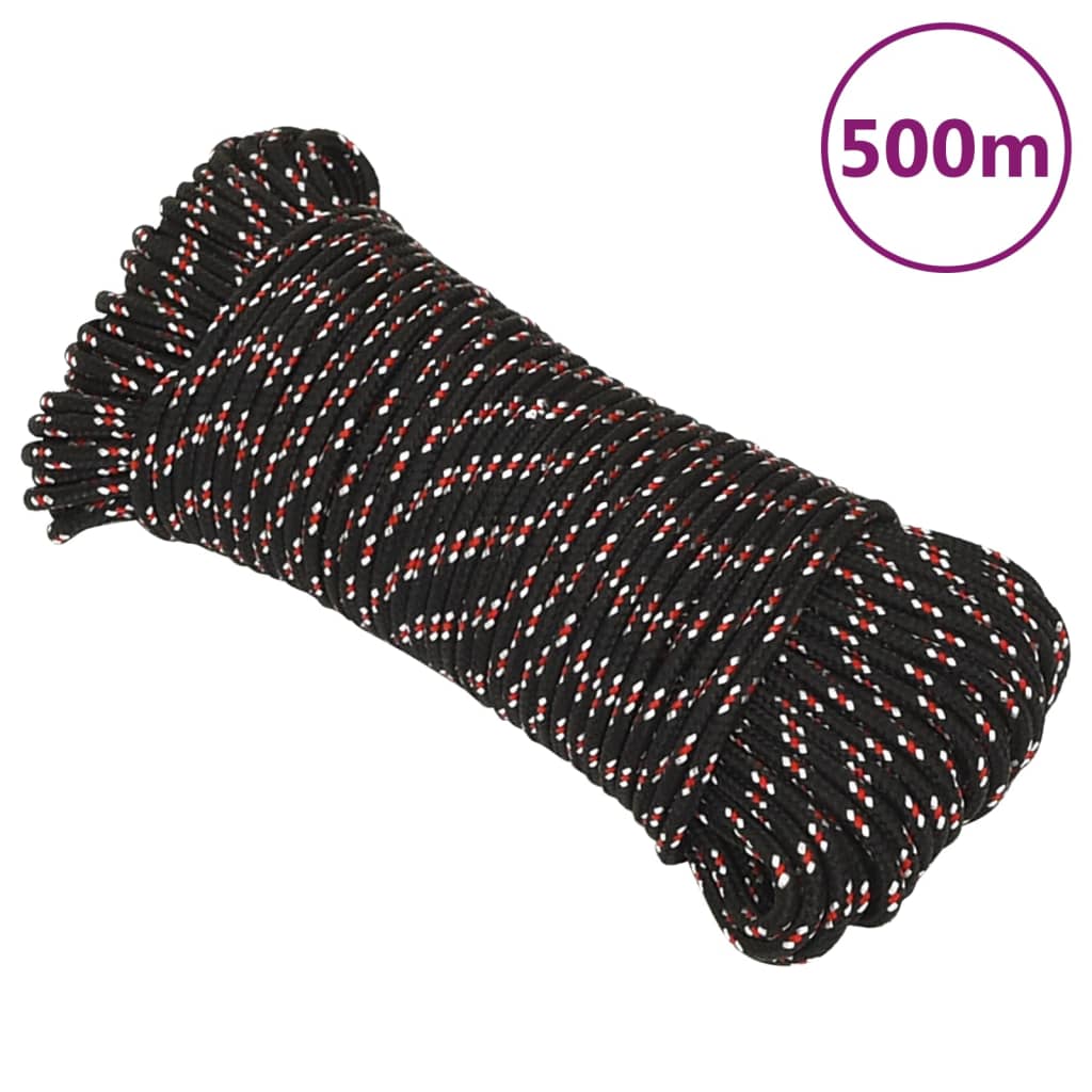 Vidaxl Boot Rope 5 mm 500 m polipropileno negro