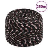 Vidaxl boot touw 6 mm 250 m polypropyleen zwart