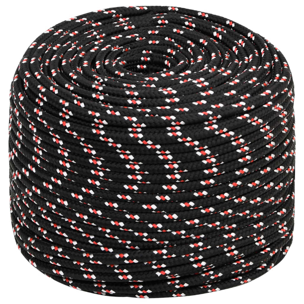 Vidaxl Boot Rope 6 mm 250 m polypropylen svart