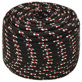 Vidaxl Boot Rope 12 mm 25 m polypropylen sort