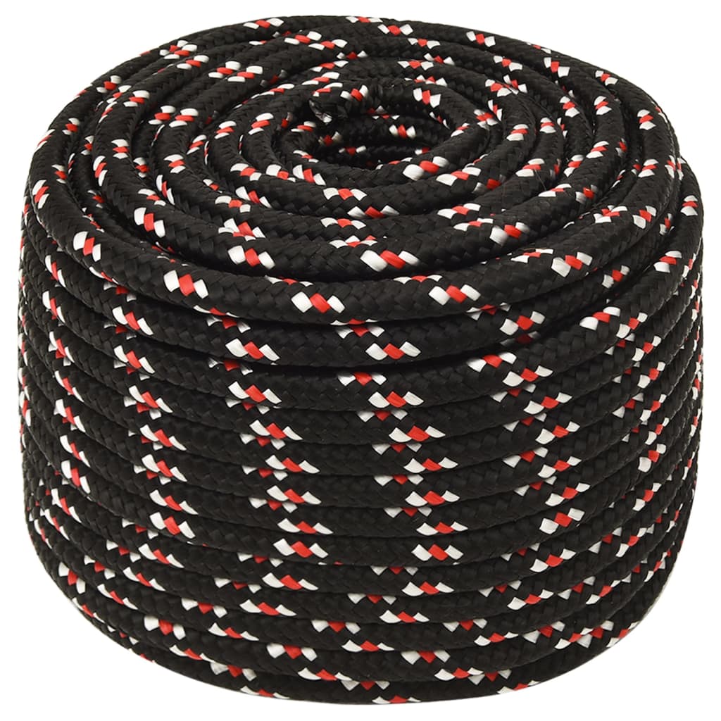 Vidaxl Boot Rope 14 mm 25 m polypropylen svart