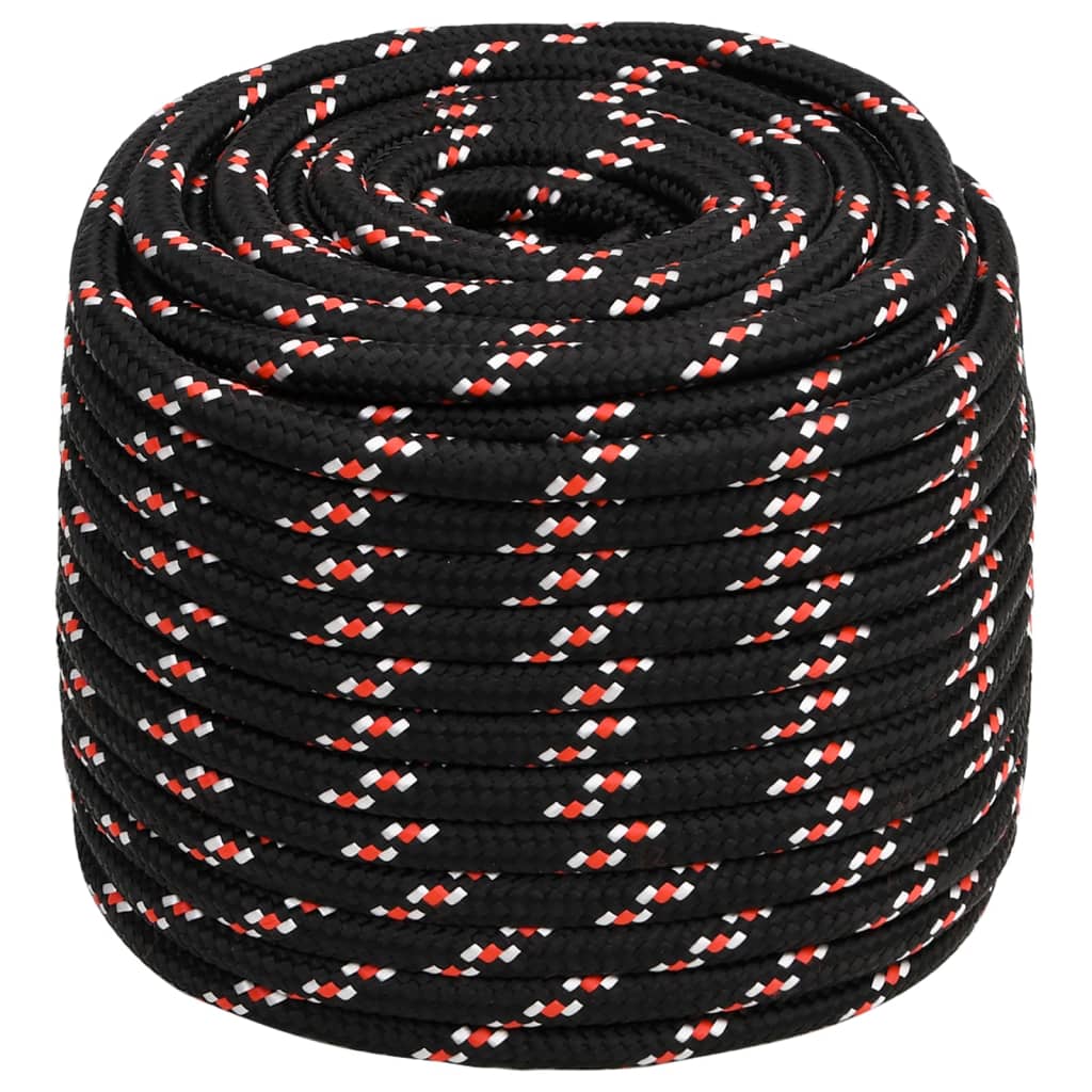 Vidaxl Boot Rope 16 mm 25 m Polypropylen schwaarz