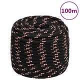 Vidaxl Boot Rope 16 mm 100 m Polypropylen schwaarz