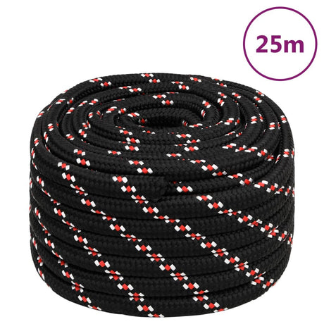 Vidaxl boot touw 20 mm 25 m polypropyleen zwart