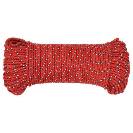Vidaxl boottouw 5 mm 50 m polypropyleen rood